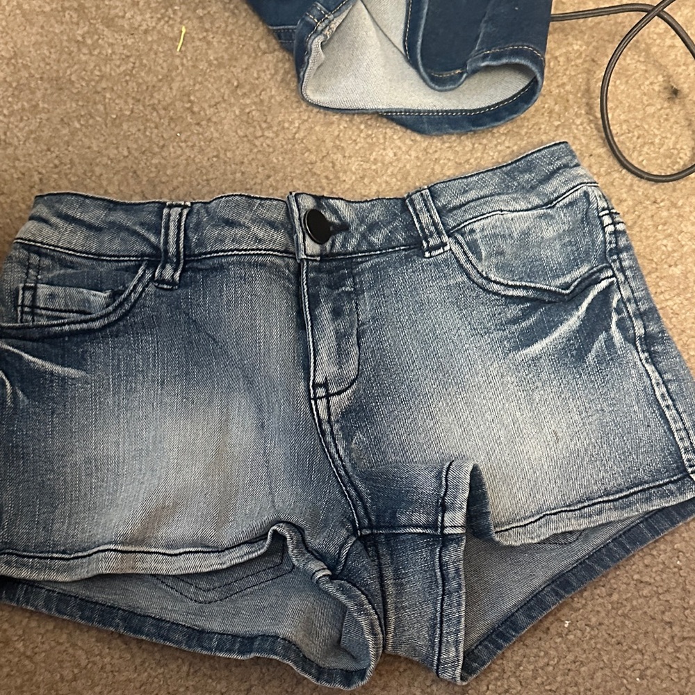 Fire Los Angeles Faded Blue Jean Shorts
